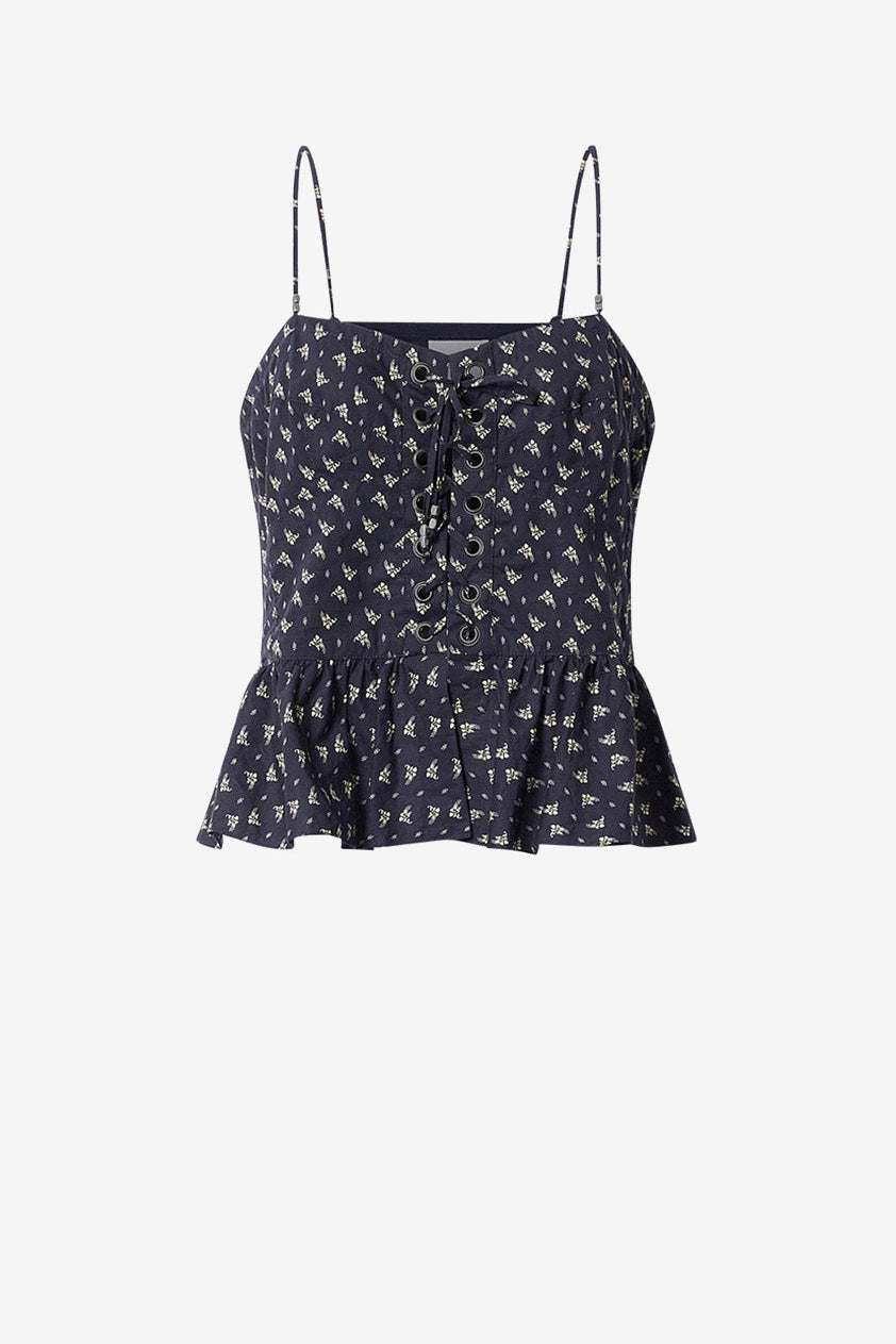 Top Dolma in Black/EcruMarant Etoile - Anita Hass