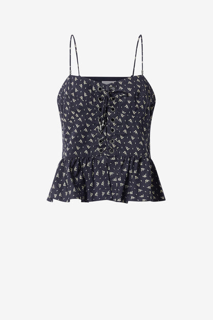 Top Dolma in Black/EcruMarant Etoile - Anita Hass