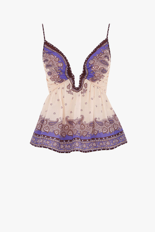 Top Maxine in Purple PaisleyZimmermann - Anita Hass