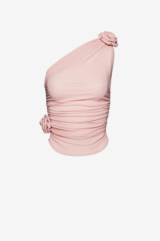 Top One Shoulder in Light Pink