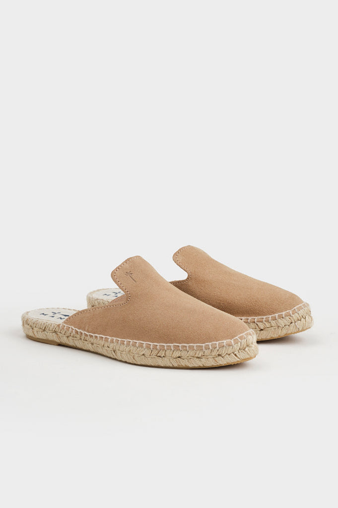 Chunky mules in vintage taupe