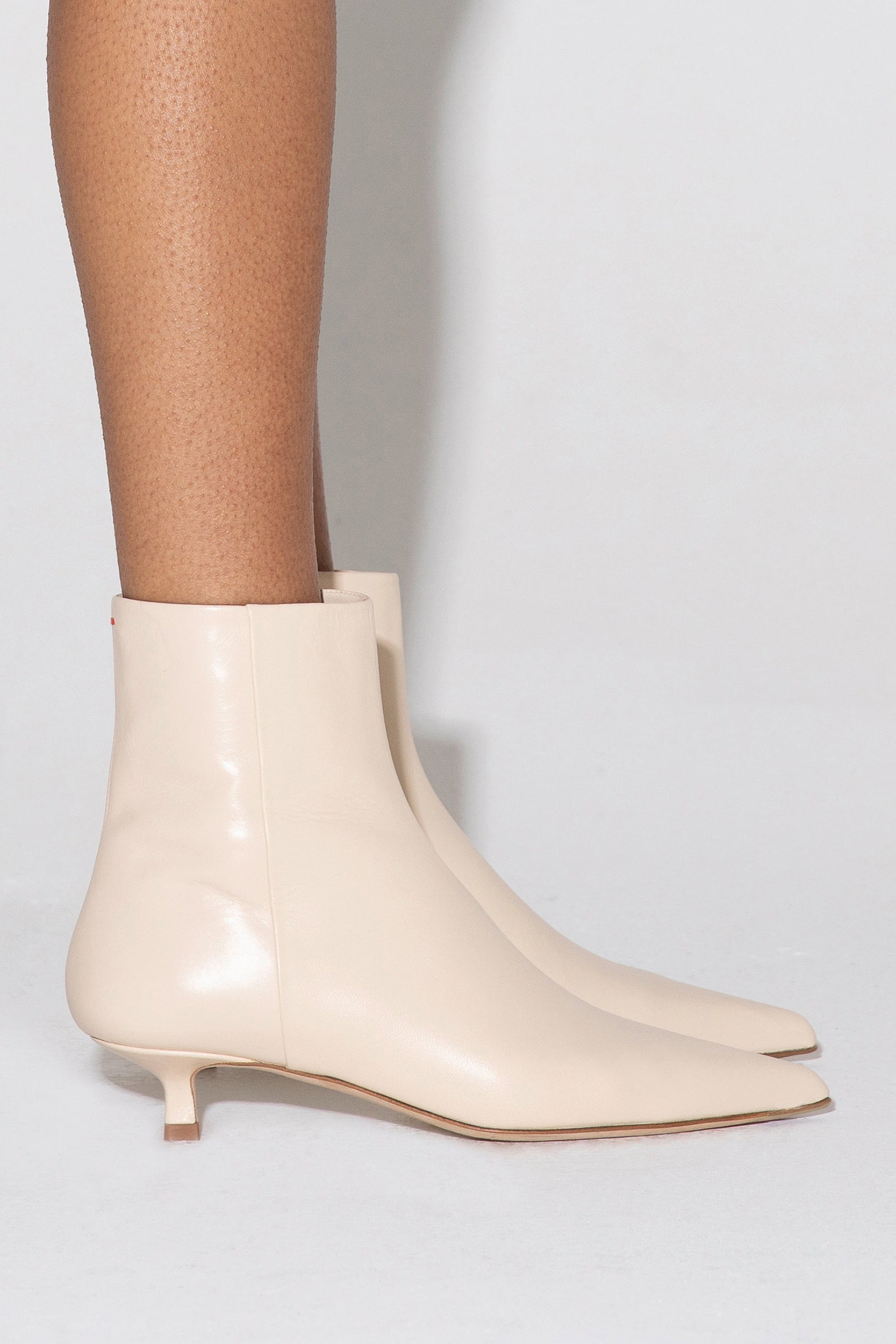 Sofie Ankle Boots in Creamy White by Aeyde - Anita Hass
