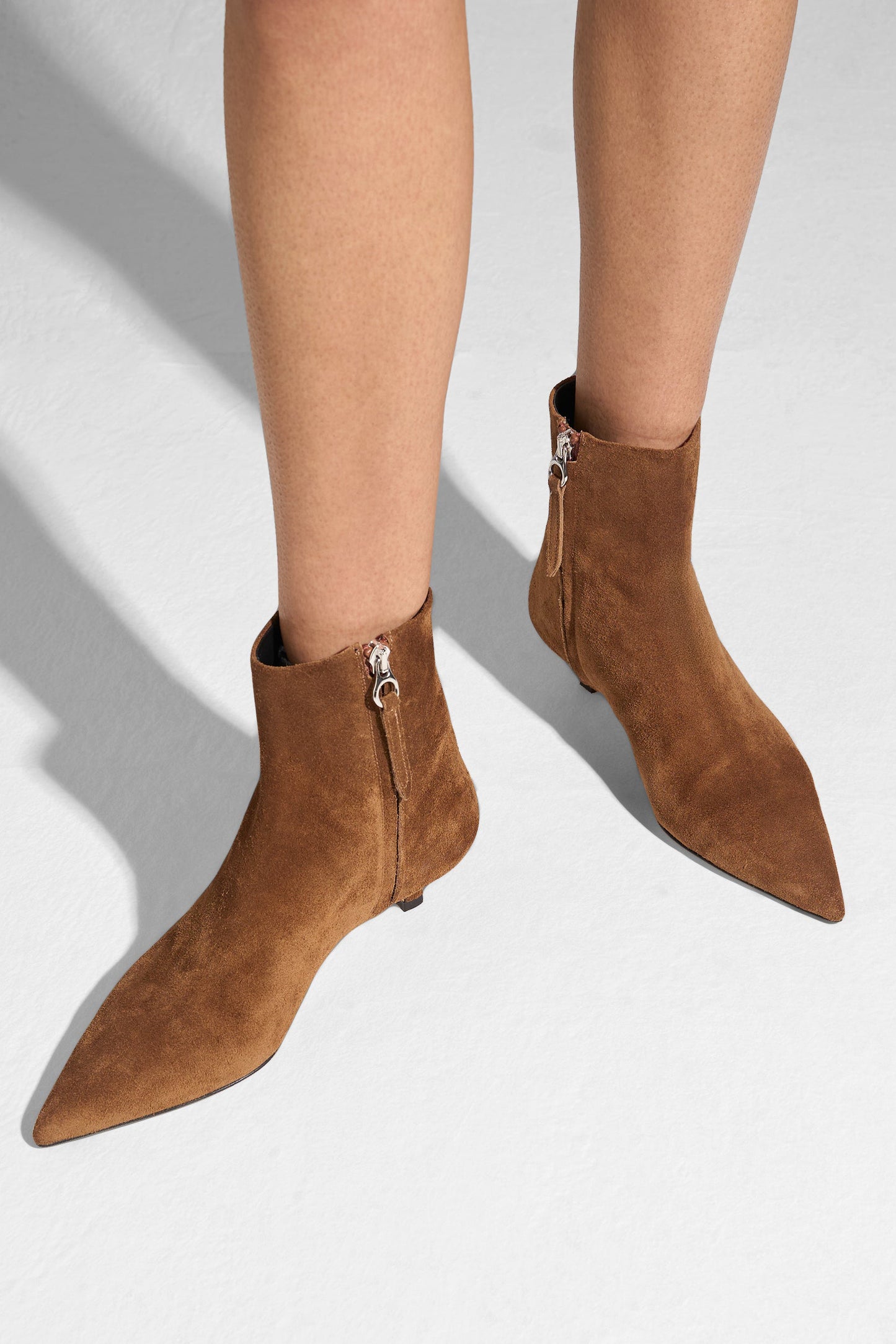 Sofie Ankle Boots in Tobacco Suede by Aeyde - Anita Hass