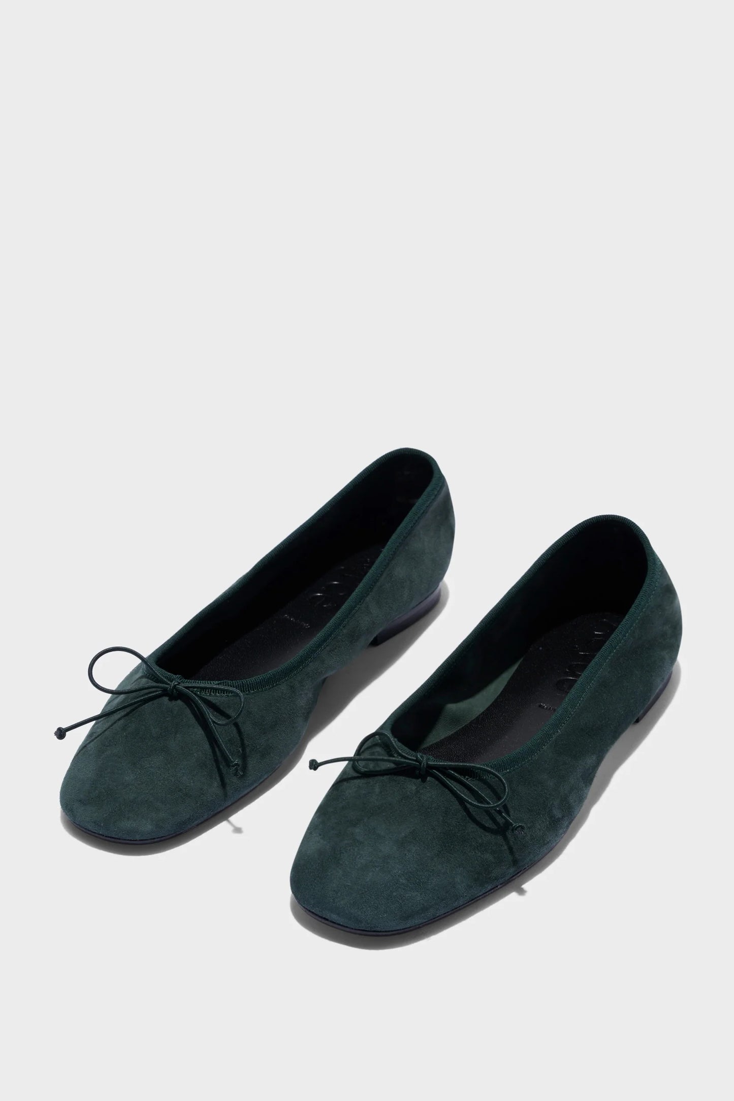 Ballerine Tiby in pelle scamosciata color muschio