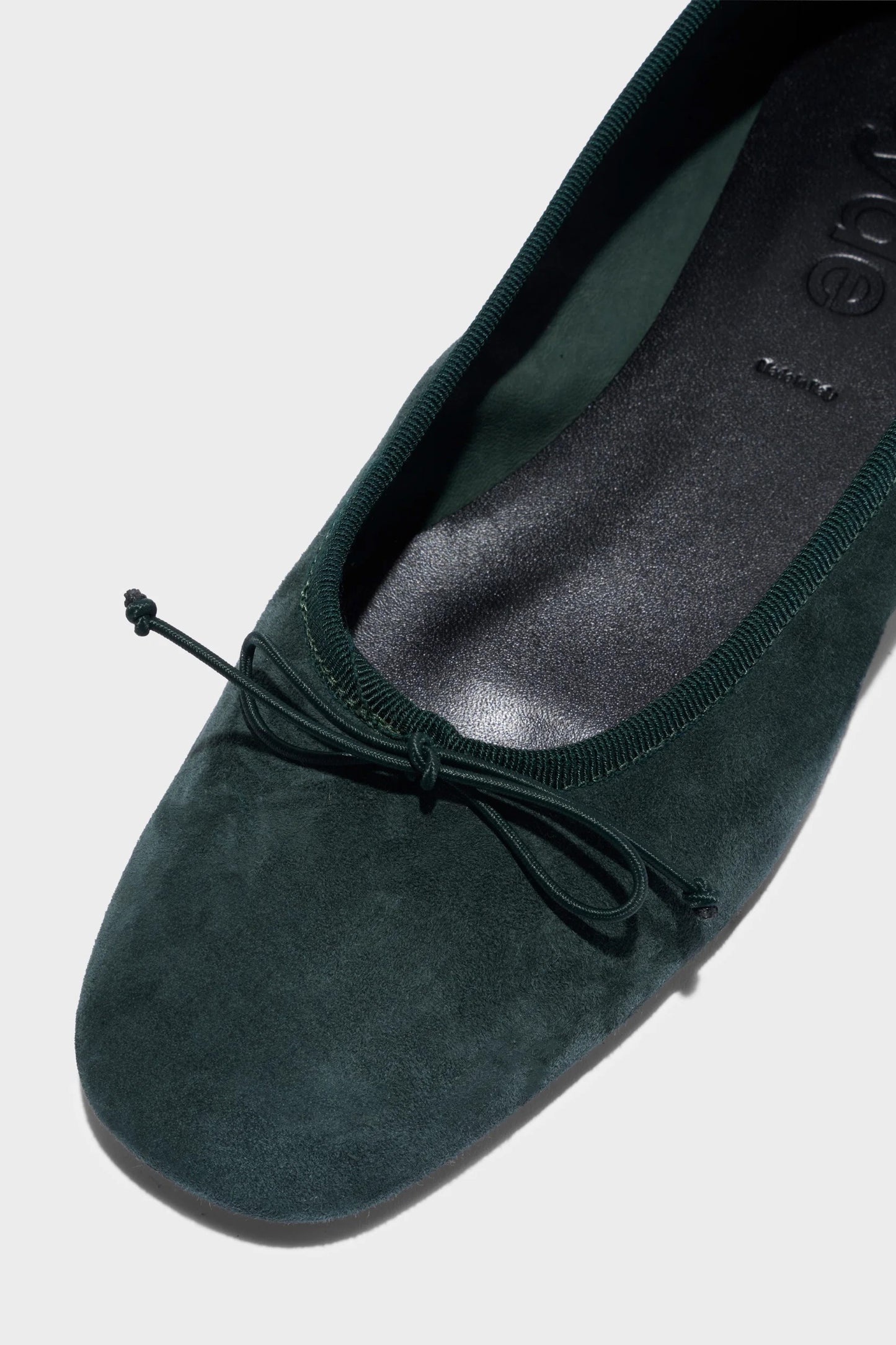 Ballerine Tiby in pelle scamosciata color muschio