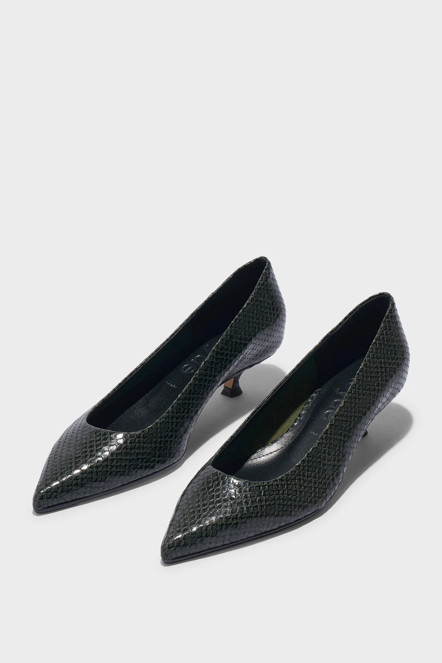 Cari Kitten Heel in Snake Moss