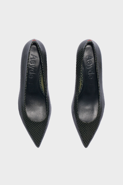 Cari Kitten Heel in Snake Moss