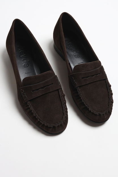 Loafer Aldous in Suede Moka Aeyde