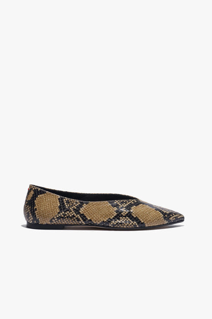 Loafer Moa in Snake Hazelnut