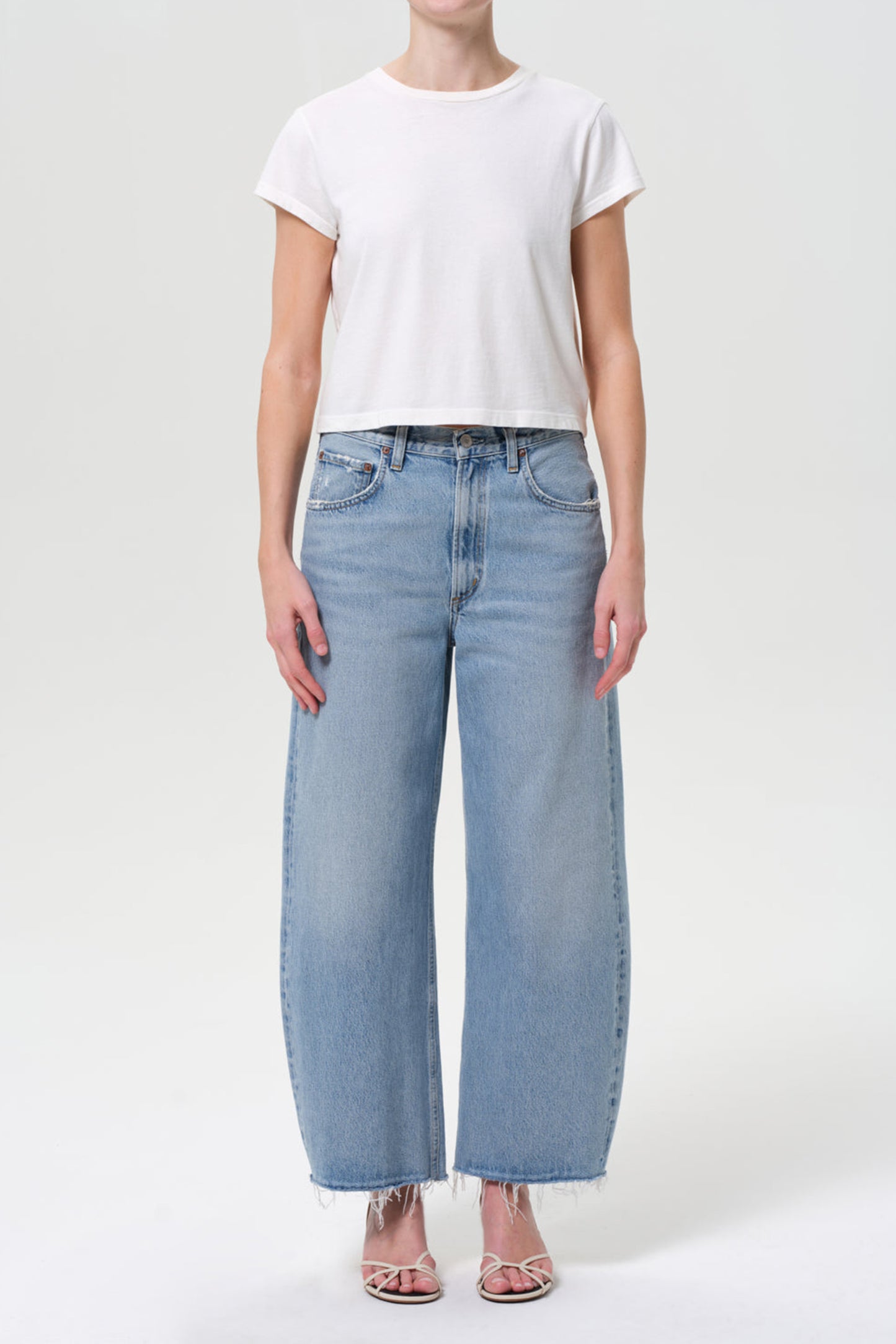 Low Curve Fray Jeans by ForceAgolde - Anita Hass