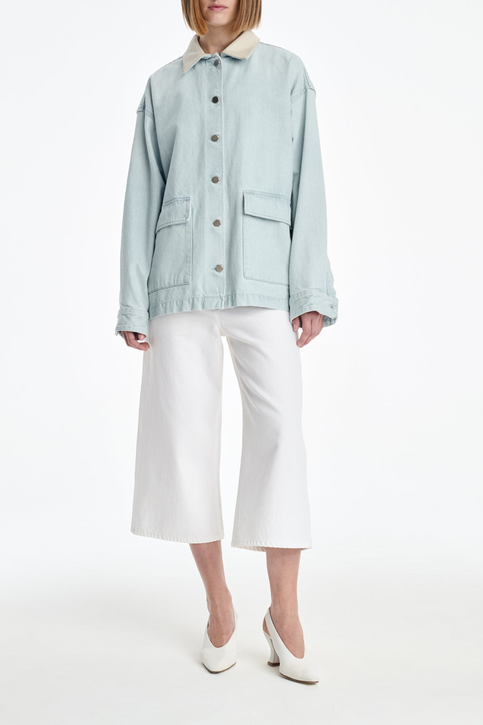 Jeansjacke Field in Washed Pale Indigo Agolde x Maria McManus