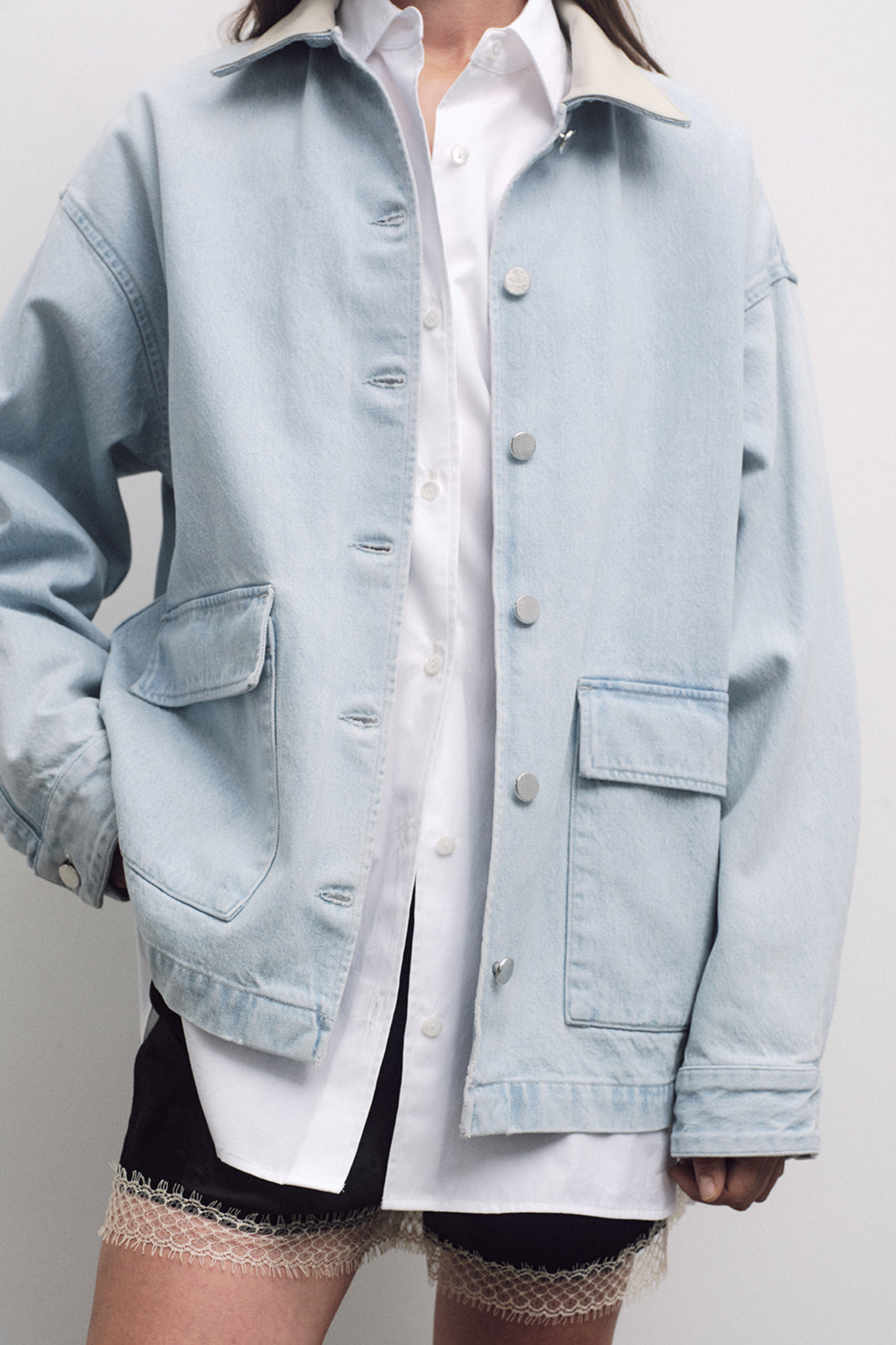 Jeansjacke Field in Washed Pale Indigo Agolde x Maria McManus