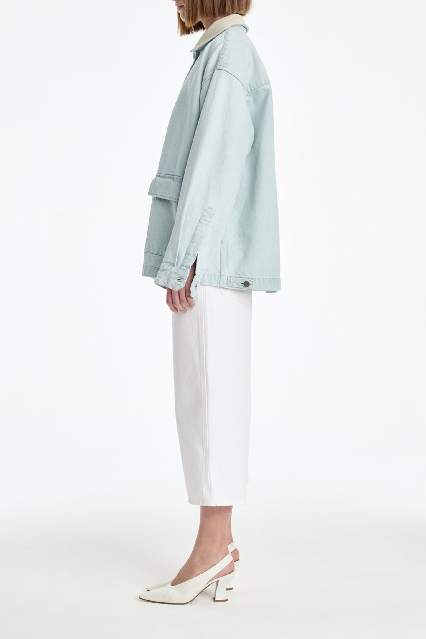 Jeansjacke Field in Washed Pale Indigo Agolde x Maria McManus