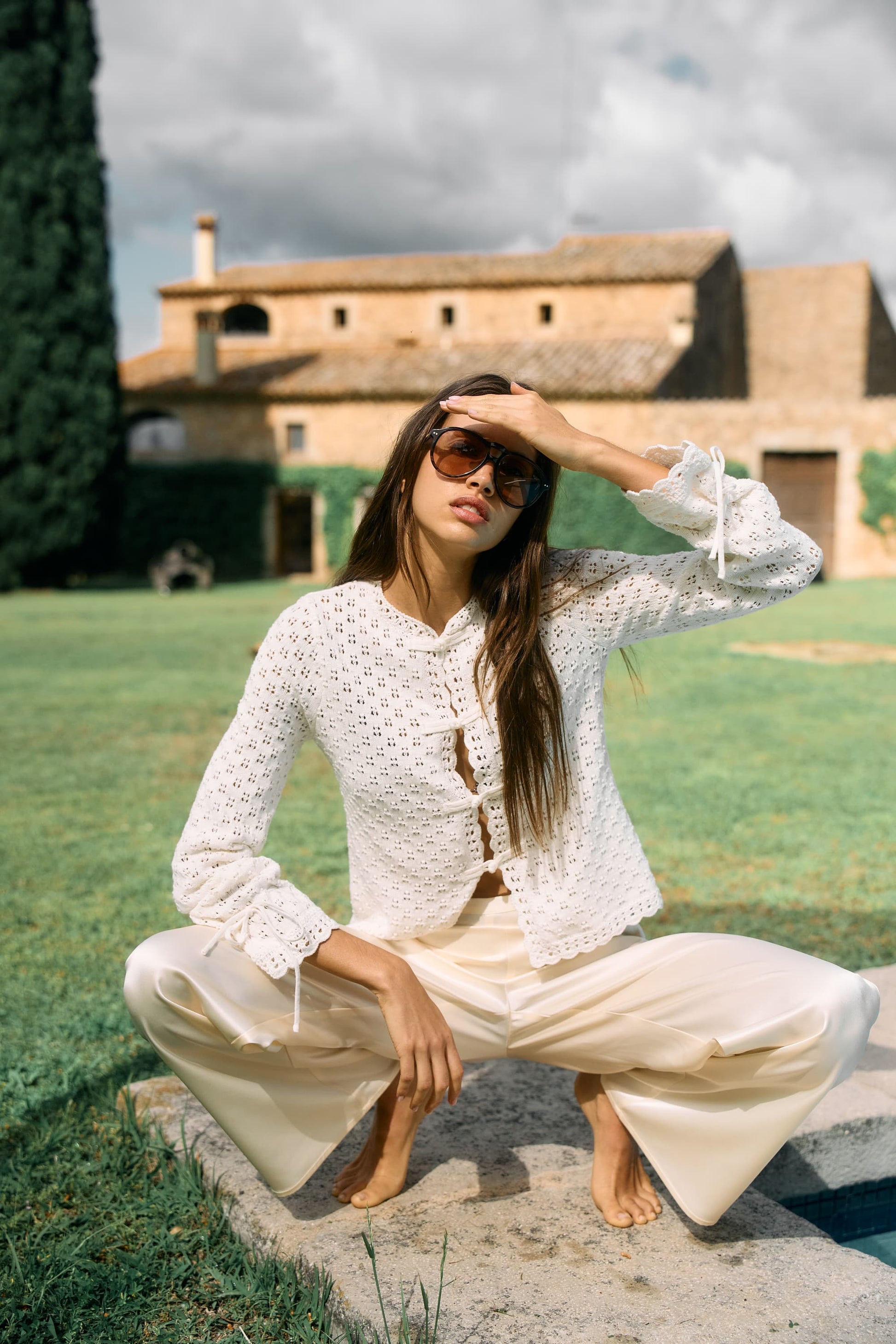 Soft Girl Cardigan in Ivory by Anita Hass - Anita Hass