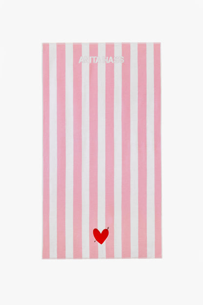 Handtuch 'Heart' in Bonbon/Weiß - Anita Hass