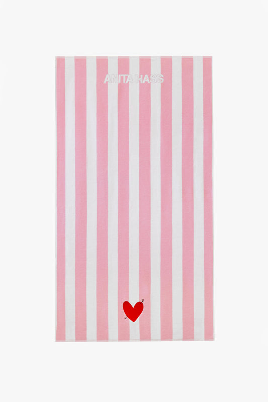 Handtuch 'Heart' in Bonbon/Weiß - Anita Hass