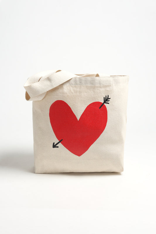 Kleiner Canvas Shopper mit Herz-Logo - Anita Hass
