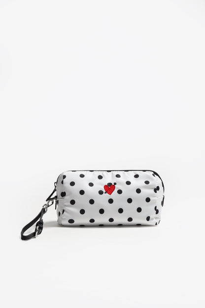 "Heart" Pouch in Polka-Dot Nylon by Anita Hass - Anita Hass