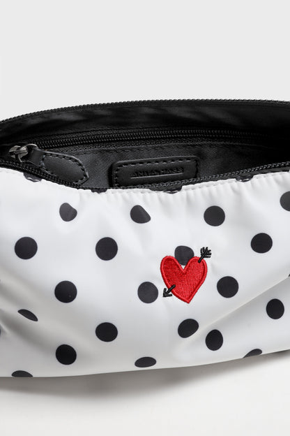 "Heart" Pouch in Polka-Dot Nylon by Anita Hass - Anita Hass