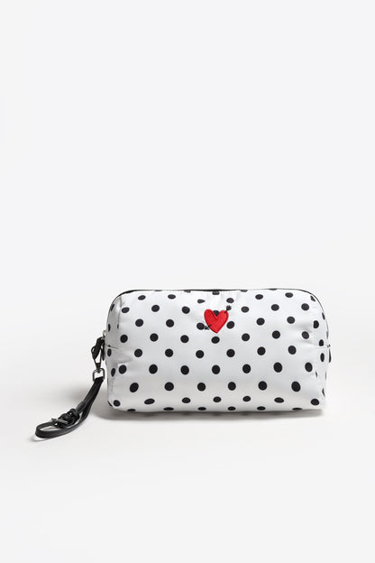 Pouch 'Heart' Large in Dot Nylon Anita Hass