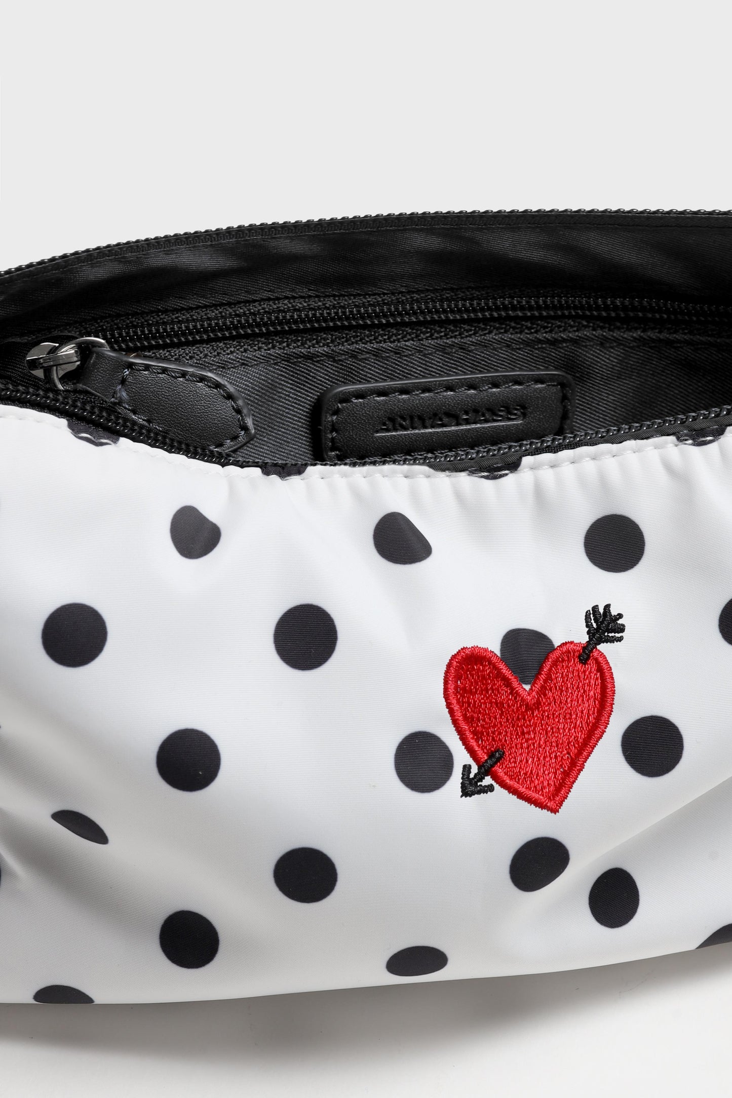 Pouch 'Heart' Large in Dot Nylon Anita Hass