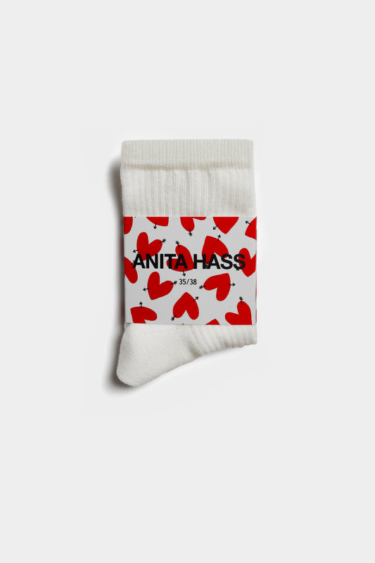 Socken 'Love' in Ivory - Anita Hass