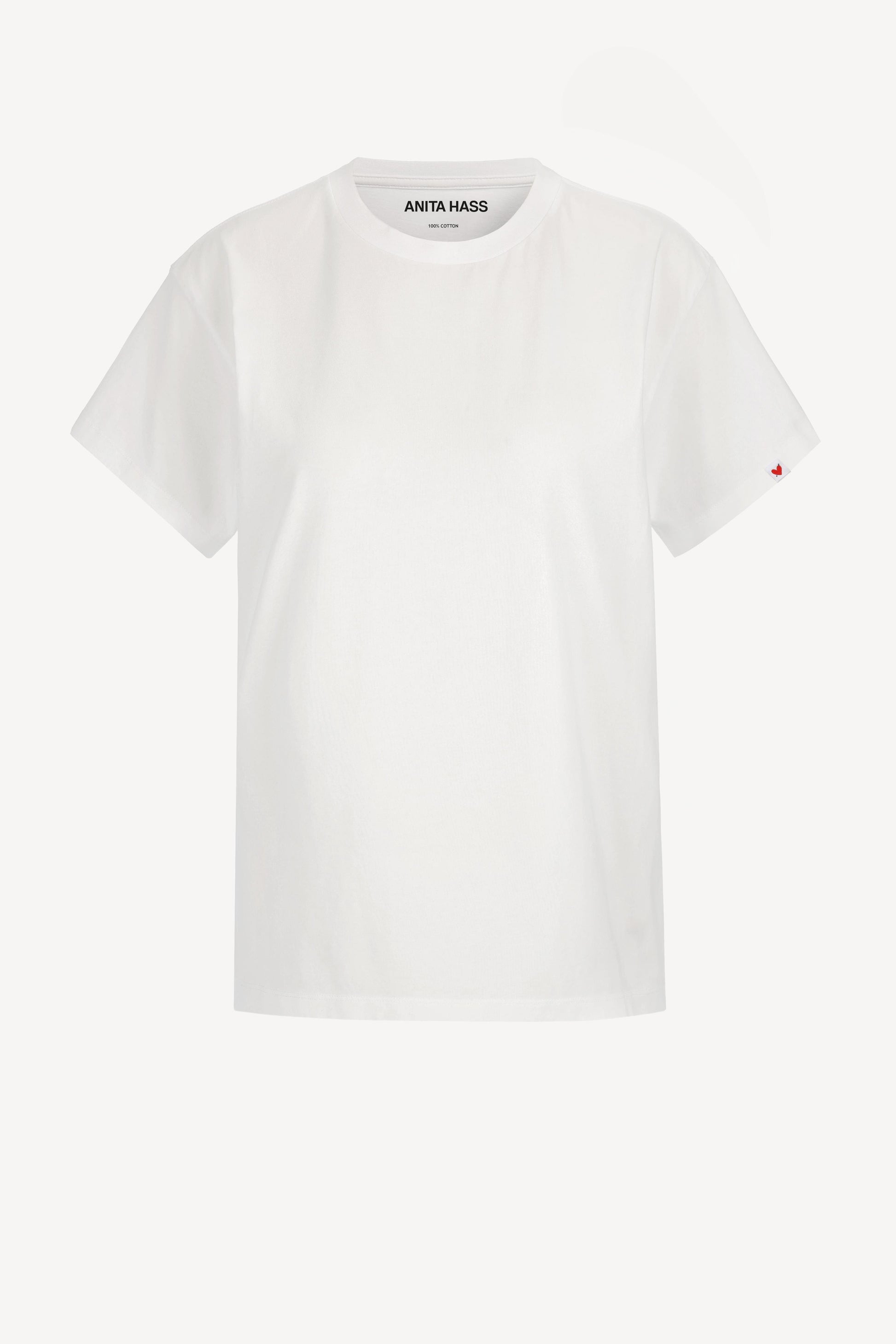 ホワイトのTシャツ「Heart Flag」Anita Hass - Anita Hass