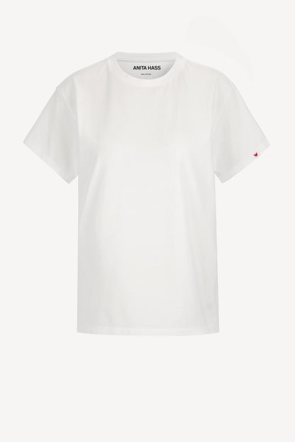 ホワイトのTシャツ「Heart Flag」Anita Hass - Anita Hass