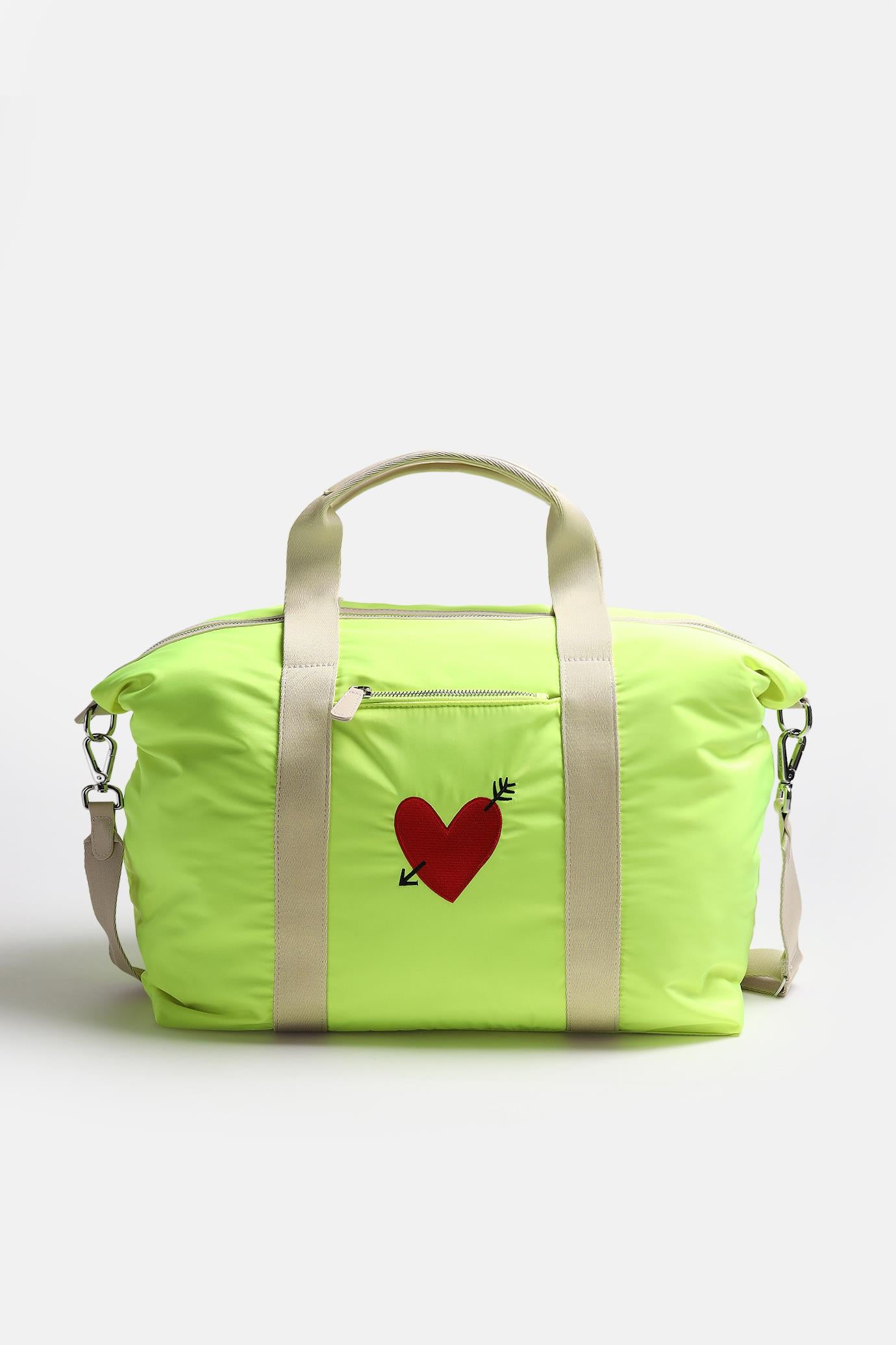 Bolso «Heart» en nailon amarillo neón - Anita Hass - Anita Hass