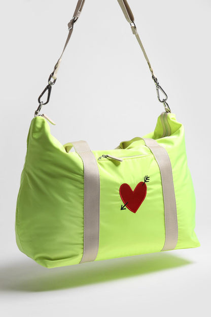 Bolso «Heart» en nailon amarillo neón - Anita Hass - Anita Hass