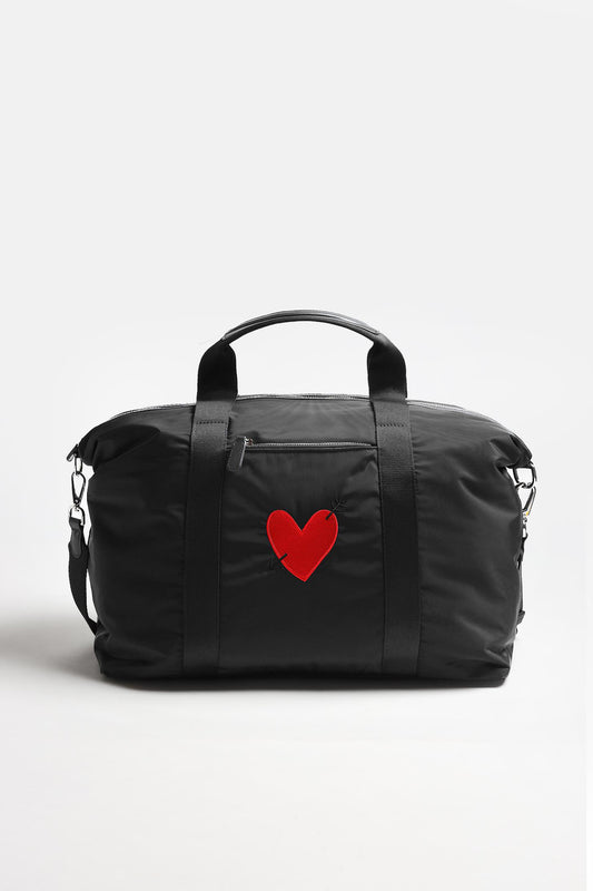 Tasche 'Heart' in Schwarz Nylon - Anita Hass