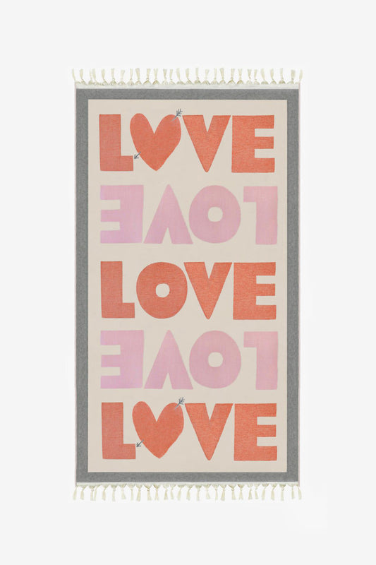 Tuch 'Love' in Rosa/Rot - Anita Hass