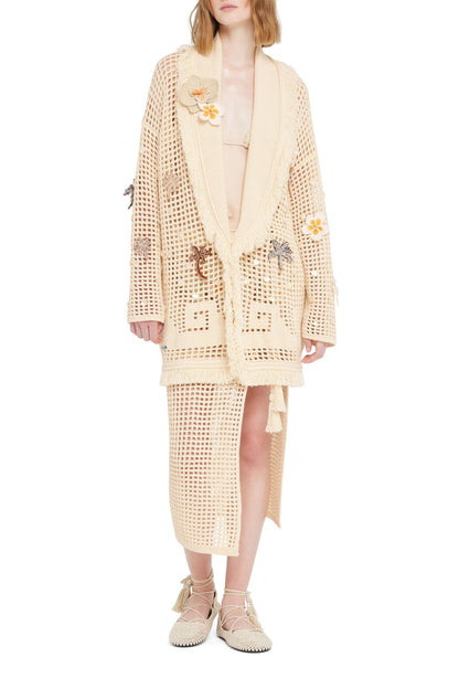 Cardigan "Where The Waves Begins" in color sabbia di Alanui - Anita Hass