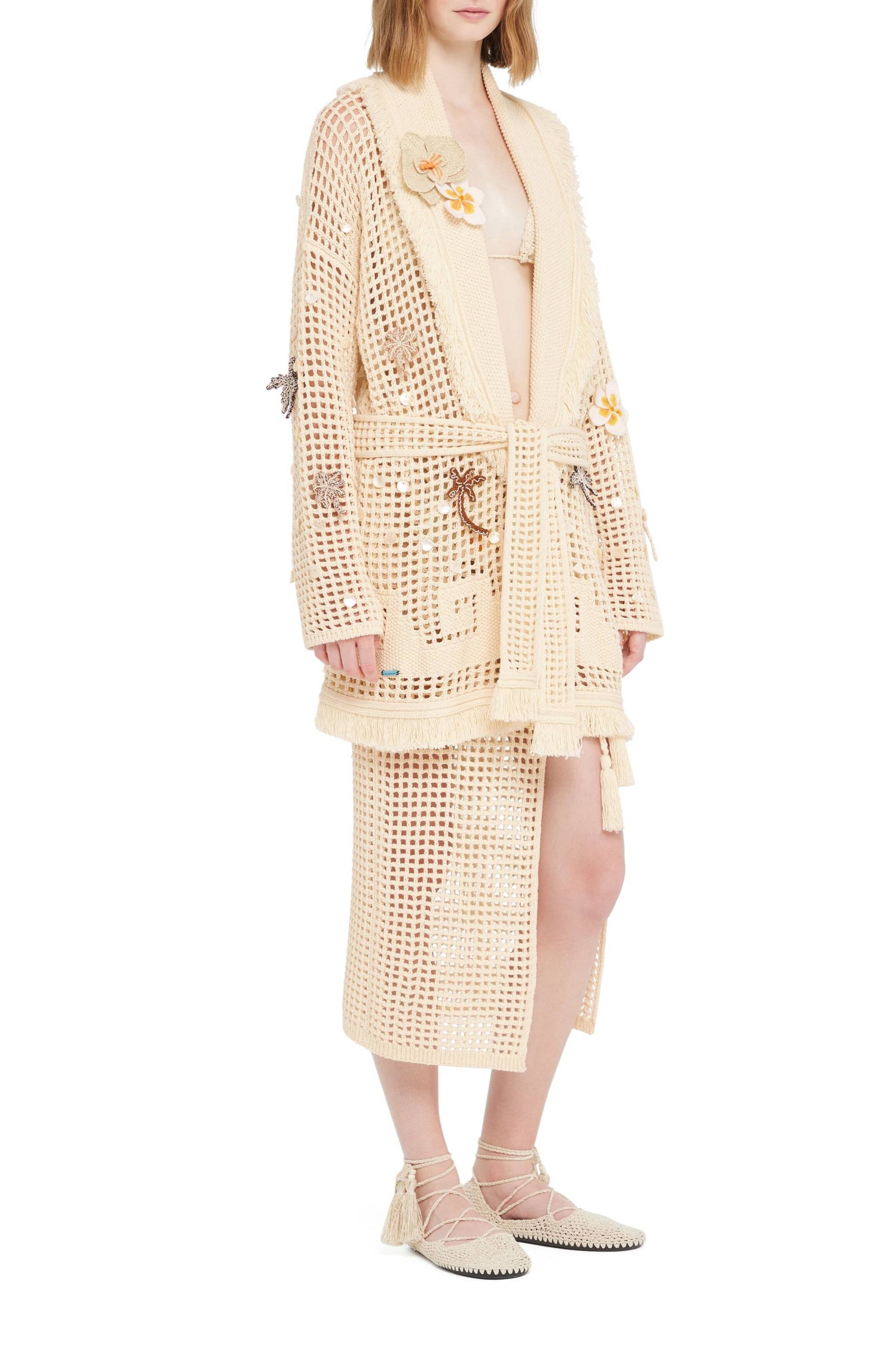 Cardigan "Where The Waves Begins" in color sabbia di Alanui - Anita Hass