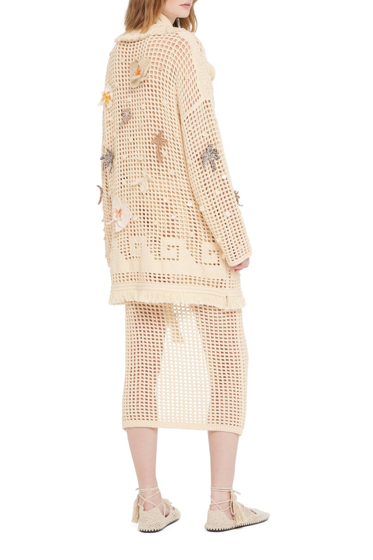 Cardigan "Where The Waves Begins" in color sabbia di Alanui - Anita Hass