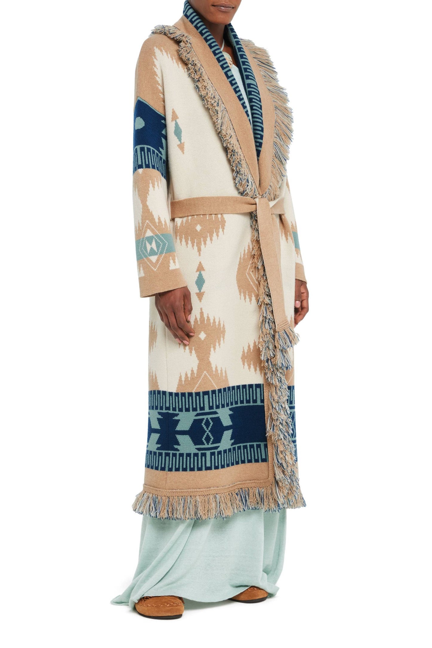 Strickmantel Icon Jacquard in Sand Alanui