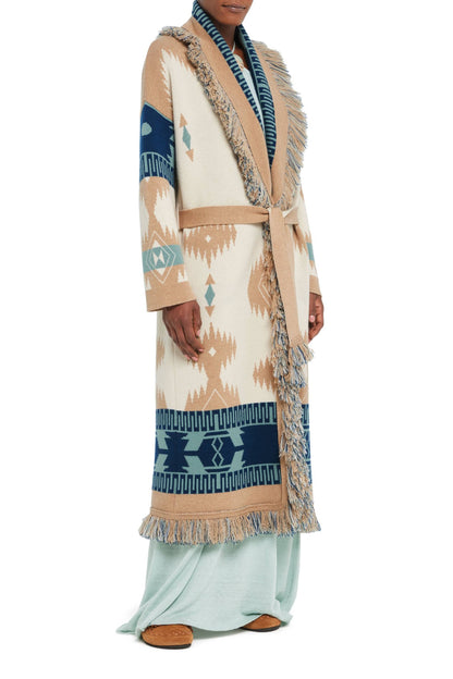 Strickmantel Icon Jacquard in Sand Alanui