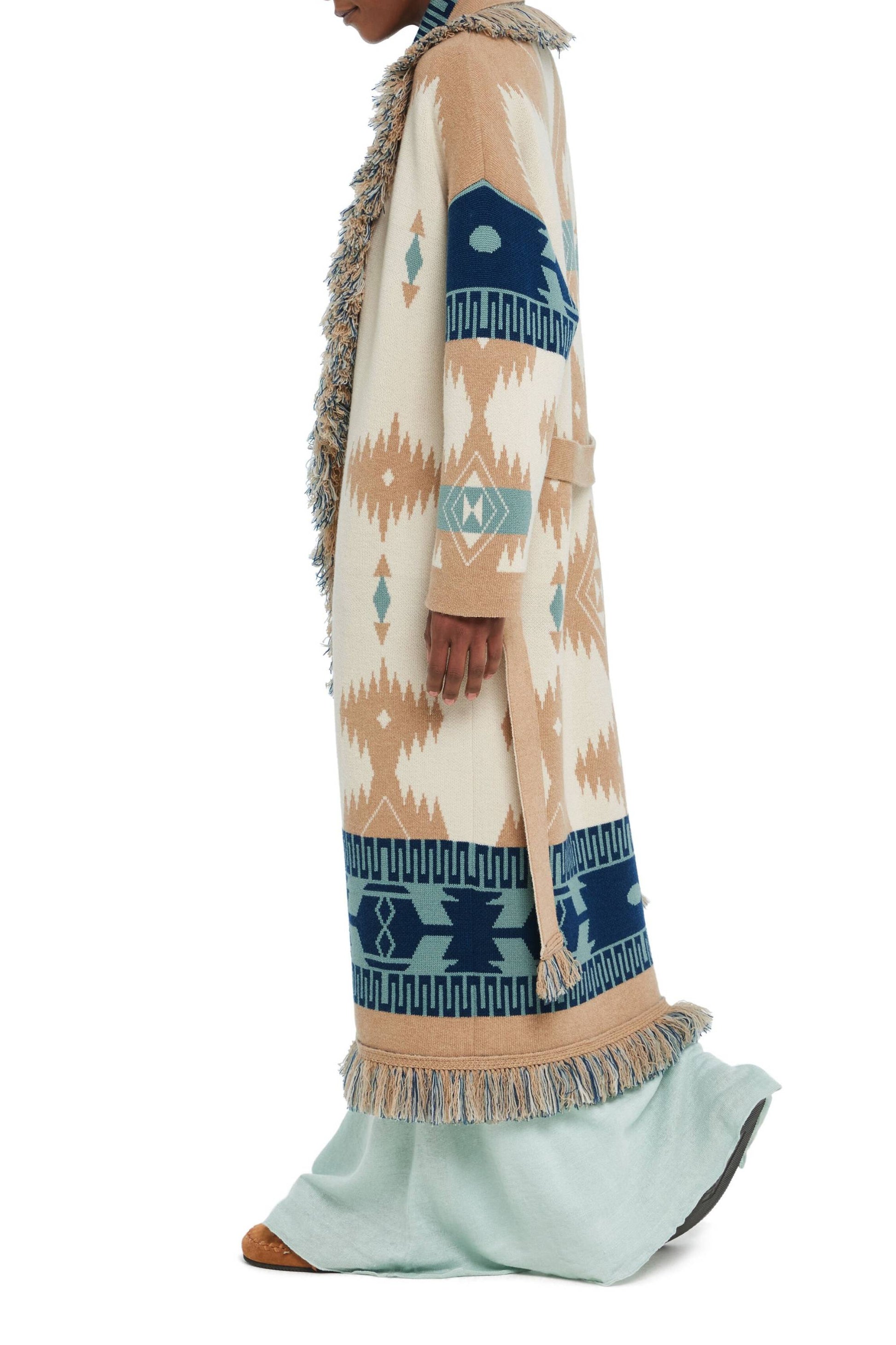 Strickmantel Icon Jacquard in Sand Alanui