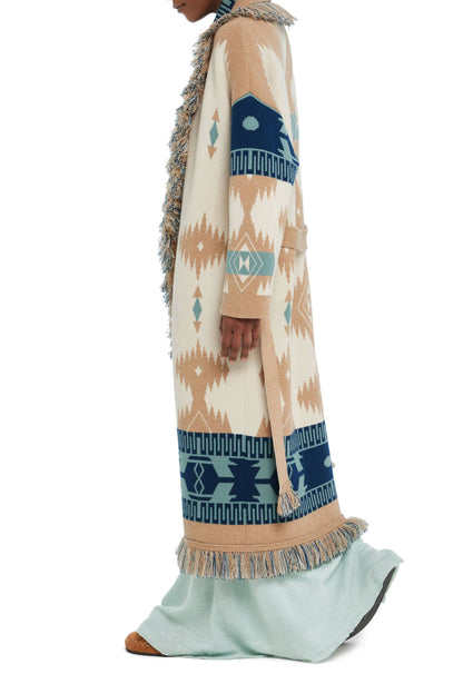 Strickmantel Icon Jacquard in Sand Alanui