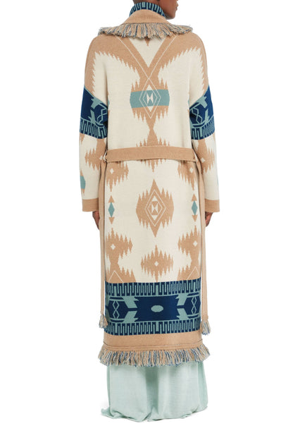 Strickmantel Icon Jacquard in Sand Alanui
