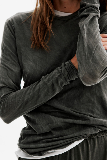 Stella Long-Sleeve Shirt in Army GreenAll Three - Anita Hass