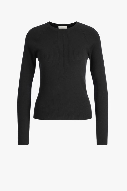 Longsleeve Round in Schwarz Allude