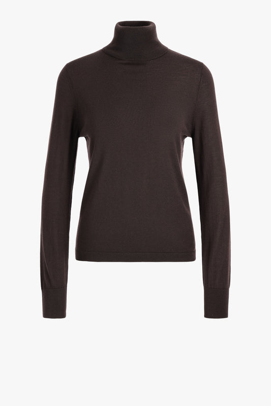 Fine Turtle Sweater in Chocolate