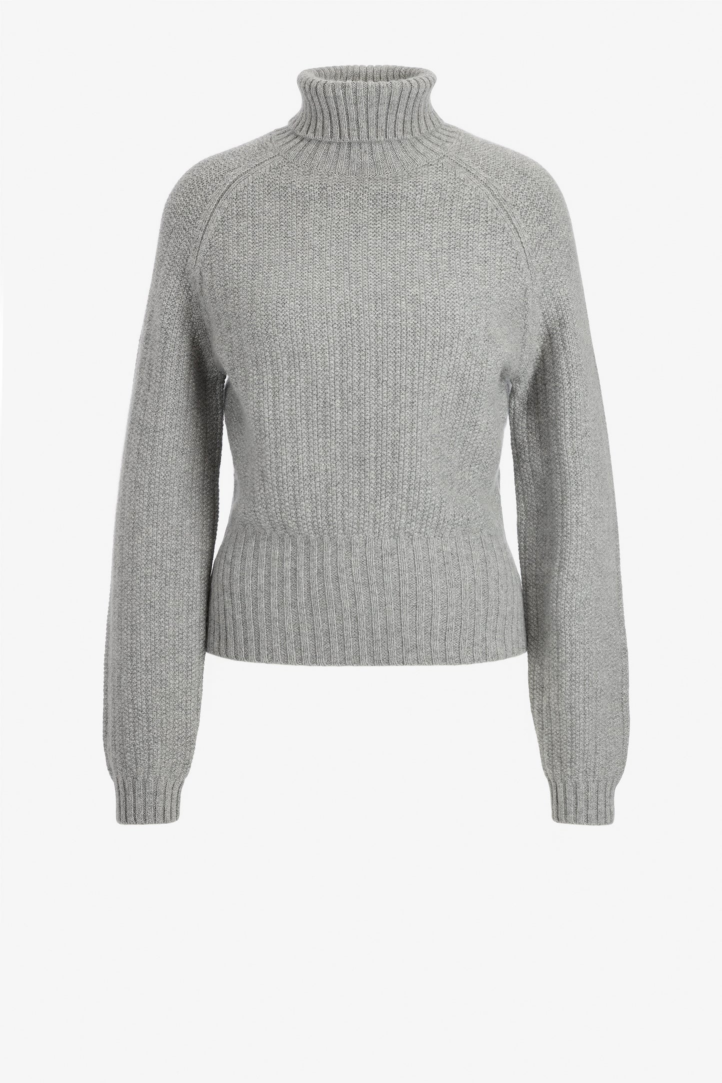 Pullover Rib Mock in Grey