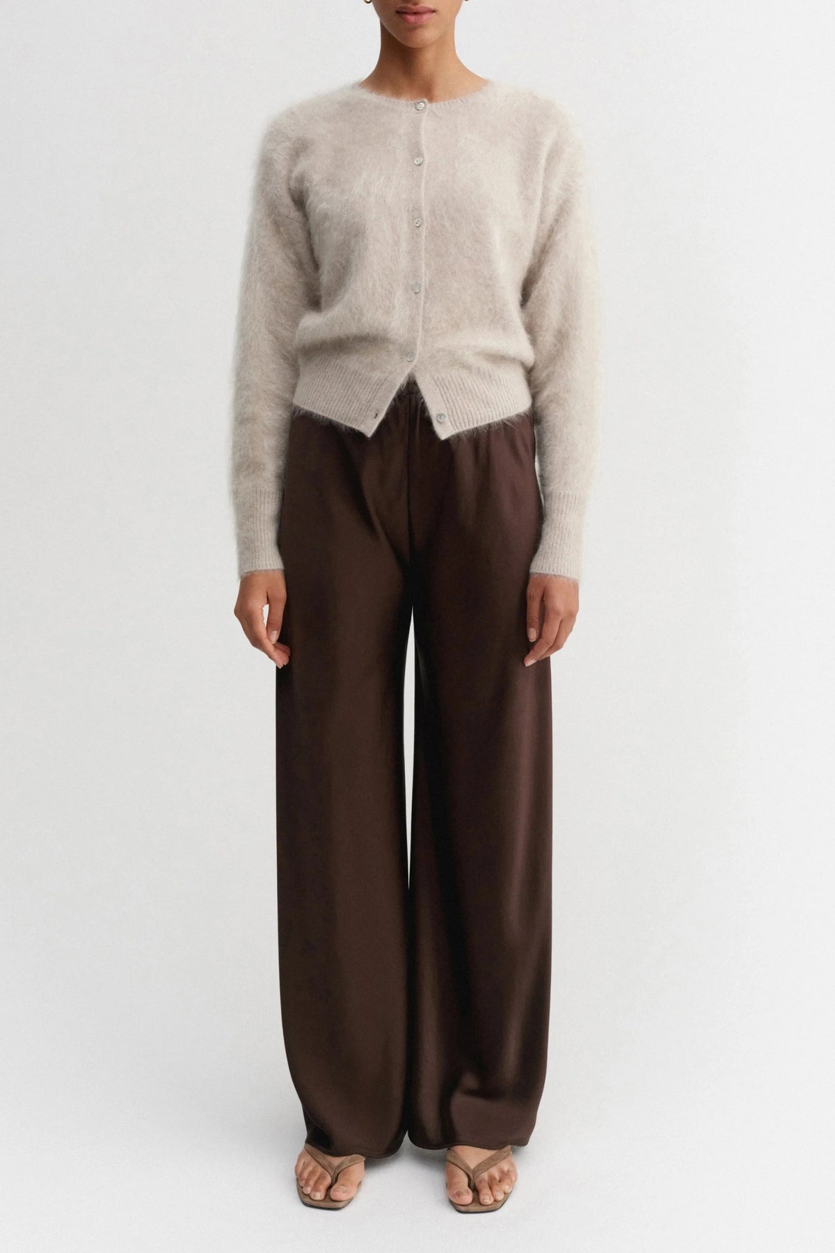 Cardigan Coco in Brushed Taupe Almada Label