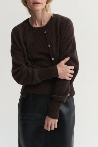 Coco Cardigan in Chocolate