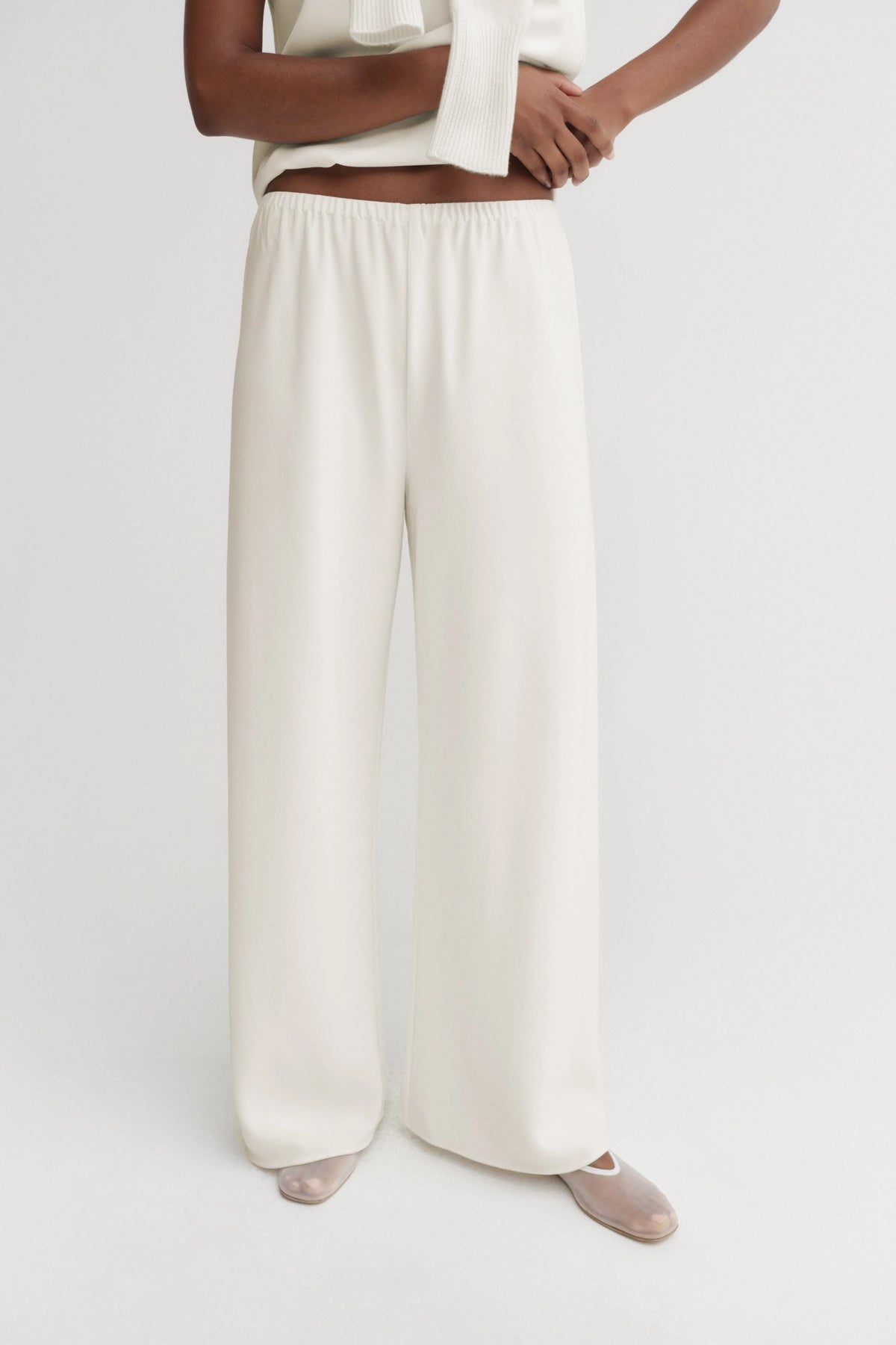 Bea Crepe Pants in Cream by Almada Label - Anita Hass