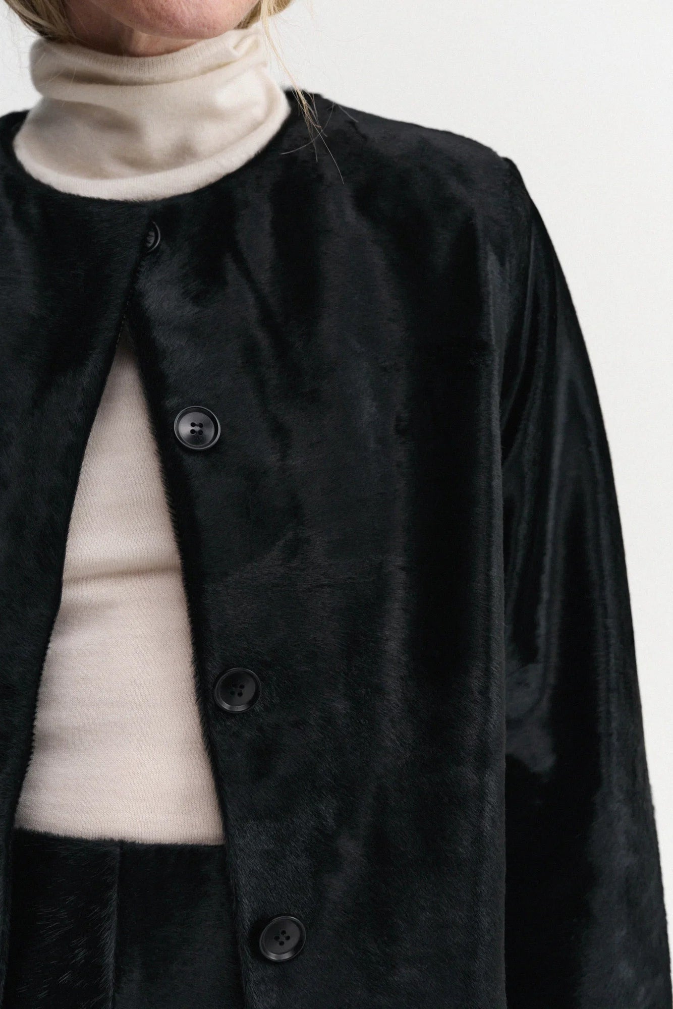 Gemma Pony Coat in Black