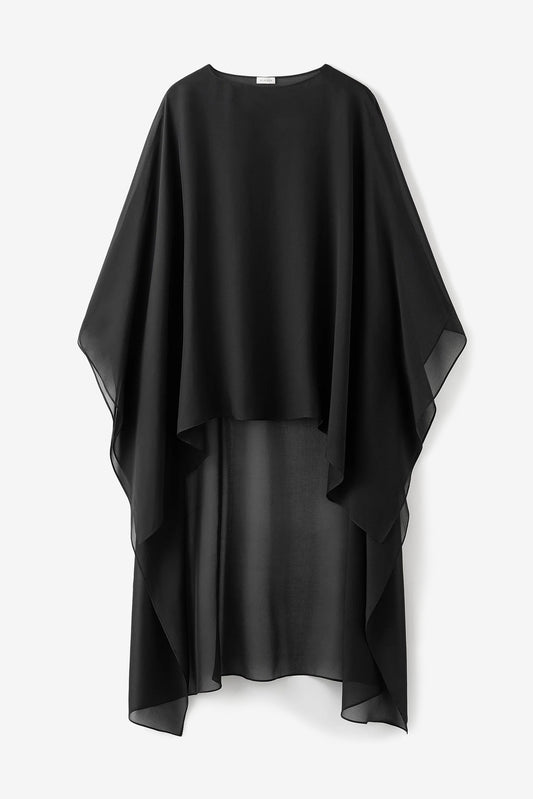 Seidencape Char in Schwarz