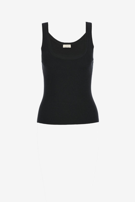Top Indy Rib in nero, marchio BlackAlmada - Anita Hass